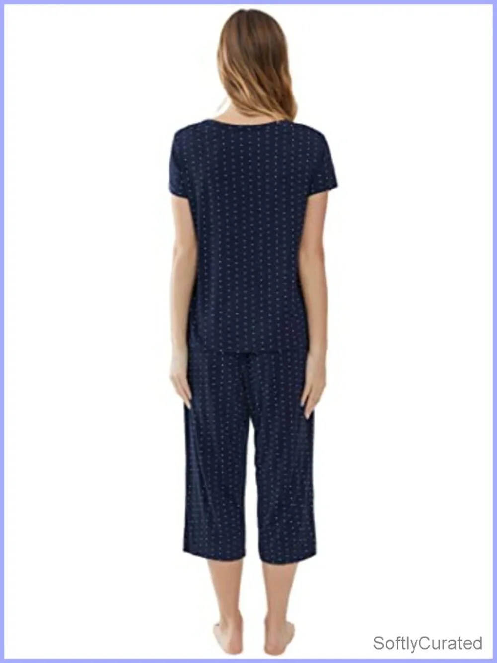 Viscose Made from Bamboo Pajama Set - Moisture Wicking Capri PJs
